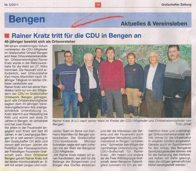 "Zeitungsartikel Grafschafter Zeitung Februar 2011"