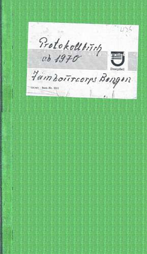 Protokollbuch des Tambaourcorps Bengen ab 1970